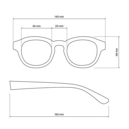 lunettes de soleil OKKIA Milano - Guides des tailles - OK048-BK