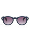 lunettes de soleil OKKIA Milano - Montures couleurs Midnight bleu, forme ronde, verres noir - protection UV400 - OK048-MN