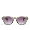 lunettes de soleil OKKIA Milano - Montures noir smoke, forme ronde, verres noir - protection UV400 - OK048-TSM
