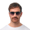 lunettes de soleil OKKIA Milano - Montures noir smoke, forme ronde, verres noir - protection UV400 - OK048-TSM