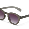 lunettes de soleil OKKIA Milano - Montures noir smoke, forme ronde, verres noir - protection UV400 - OK048-TSM