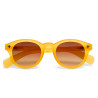 lunettes de soleil OKKIA Milano - Montures Jaune Giallo, forme ronde, verres marron - protection UV400 - OK048-TYE