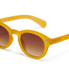 lunettes de soleil OKKIA Milano - Montures Jaune Giallo, forme ronde, verres marron - protection UV400 - OK048-TYE