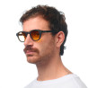 Lunettes de soleil OKKIA Milano - Montures Havana Black, forme ronde, verres Jaune - protection UV400 - OK048-B3H-YE
