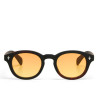 Lunettes de soleil OKKIA Milano - Montures Havana Black, forme ronde, verres Jaune - protection UV400 - OK048-B3H-YE