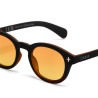 Lunettes de soleil OKKIA Milano - Montures Havana Black, forme ronde, verres Jaune - protection UV400 - OK048-B3H-YE