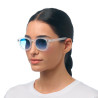 lunettes de soleil OKKIA Milano - Montures Transparent Clear, verres Glace Bleu, protection UV400 - OK048-TCL