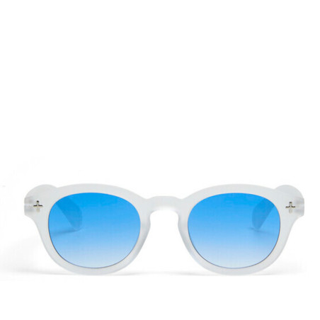 lunettes de soleil OKKIA Milano - Montures Transparent Clear, verres Glace Bleu, protection UV400 - OK048-TCL