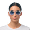 lunettes de soleil OKKIA Milano - Montures Transparent Clear, verres Glace Bleu, protection UV400 - OK048-TCL
