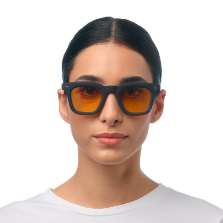 Lunettes de Soleil OKKIA Firenze - Monture Noir Havana et verres Jaune – Protection UV 400 | OK068-B3H-YE