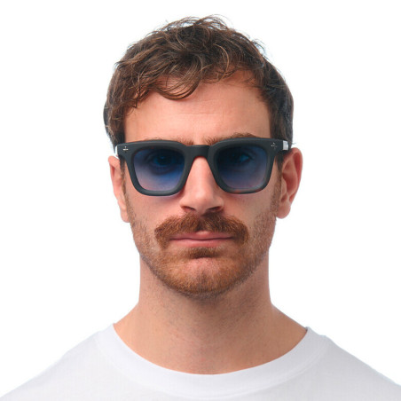 Lunettes de Soleil OKKIA Firenze - Monture Noir Havana et verres Bleu – Protection UV 400 | OK068-B3H-BL