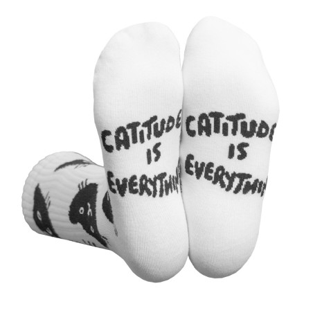 Chaussettes originales Eat My Socks motif Cat - Taille unique qui va du 36 au 46