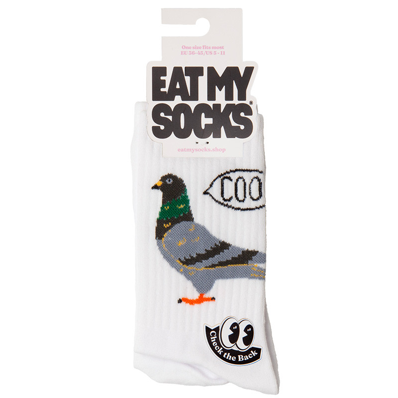 Chaussettes originales Eat My Socks motif Pigeon - Taille unique qui va du 36 au 46