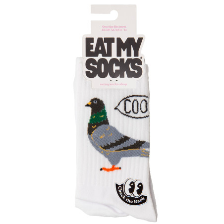Chaussettes originales Eat My Socks motif Pigeon - Taille unique qui va du 36 au 46