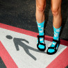 Chaussettes fantaisie Flat Socks motif LATE BUNNY - Taille unique qui va du 36 au 46