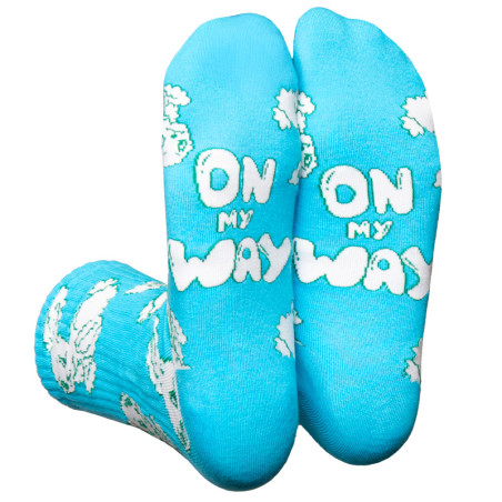 Chaussettes fantaisie Flat Socks motif LATE BUNNY - Taille unique qui va du 36 au 46