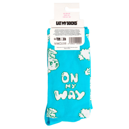Chaussettes fantaisie Flat Socks motif LATE BUNNY - Taille unique qui va du 36 au 46
