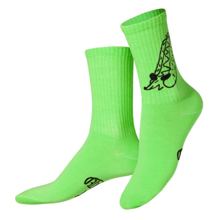 Chaussettes fantaisie Flat Socks motif HOT-DOG - Taille unique qui va du 36 au 46