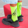 Chaussettes fantaisie Flat Socks motif HOT-DOG - Taille unique qui va du 36 au 46