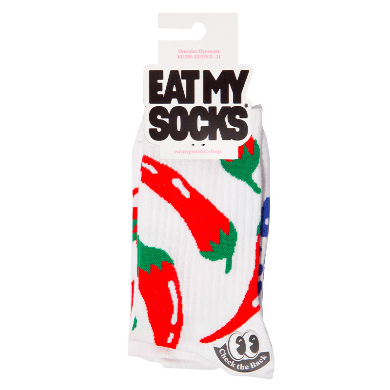 Paire de chaussettes Eat My Socks style pop - Motif Chili - Taille unique qui va du 36 au 46