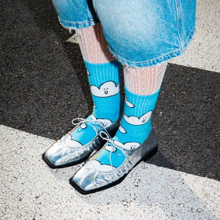Paire de chaussettes Eat My Socks style pop - Motif Clouds - Taille unique qui va du 36 au 46