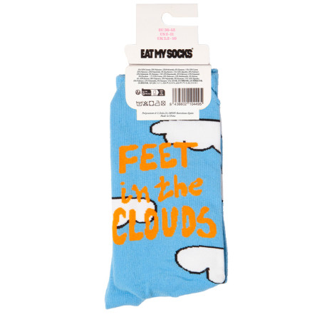 Paire de chaussettes Eat My Socks style pop - Motif Clouds - Taille unique qui va du 36 au 46