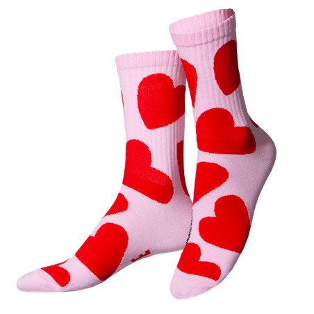 Chaussettes lifestyle homme femme Eat My Socks - Motif Love - Taille unique qui va du 36 au 46