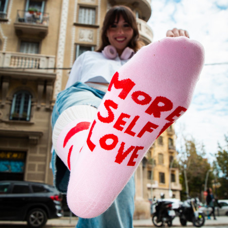 Chaussettes lifestyle homme femme Eat My Socks - Motif Love - Taille unique qui va du 36 au 46