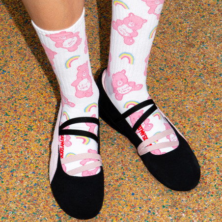 Chaussettes Eat My Socks Teddy Bear Ranbow - l'arc en ciel pop à vos pieds - Taille unique qui va du 36 au 46