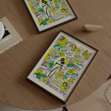 Tour de France 2026 - Affiche officielle - Parcours Doodle-Art