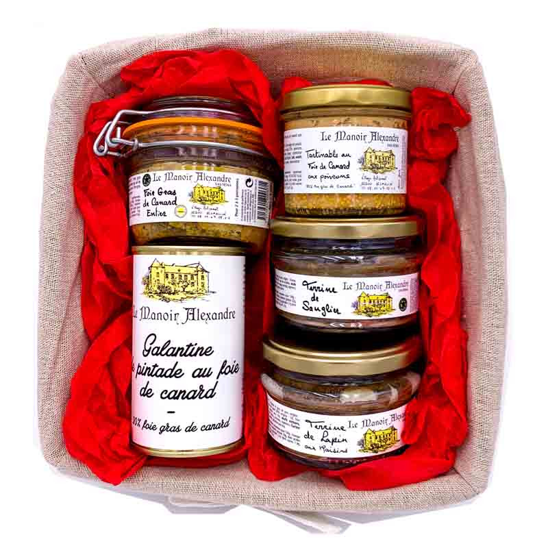 Panier Gourmand Chic | Le Manoir Alexandre | Idées Cadeaux Panier Gourmand Chic | Le Manoir Alexandre | Idées Cadeaux