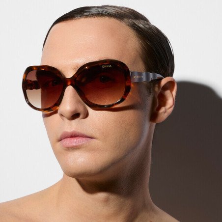 Lunettes de Soleil Seletti x OKKIA California Havana – OKS05CHG – style oversize iconique et élégance contemporaine au quotidien