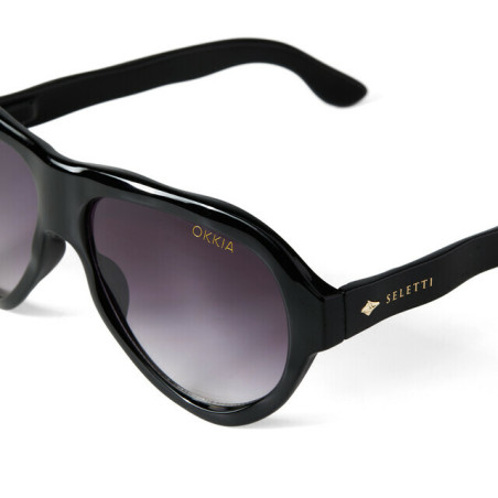 Lunettes de Soleil Seletti x OKKIA - Florida Black OKS04BB – style italien tendance et confort visuel sous le soleil