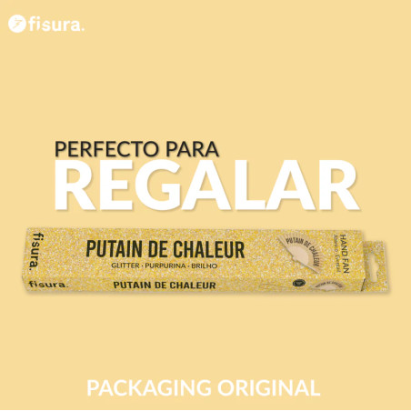 Éventail Fisura pailleté, Putain de Chaleur |accessoire tendance pour l'été et les festivals.
