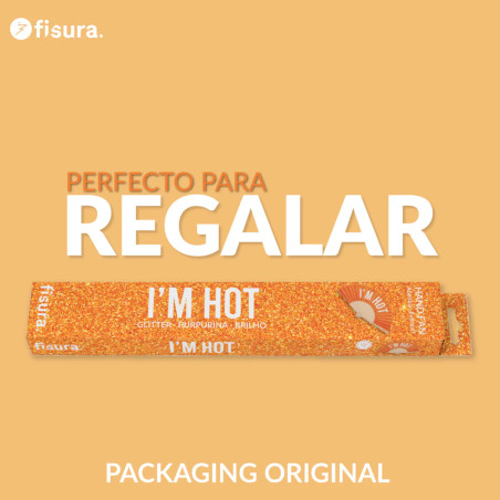 Éventail Fisura I'm Hot - Paillettes Brillante Rouge |accessoire tendance pour l'été et les festivals.
