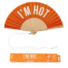 Éventail Fisura I'm Hot - Paillettes Brillante Rouge |accessoire tendance pour l'été et les festivals.