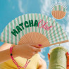 Éventail Fisura " MATCHA CLUB" pliable pour homme et femme, idéal contre la chaleur.