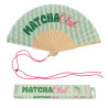 Éventail Fisura " MATCHA CLUB" pliable pour homme et femme, idéal contre la chaleur.