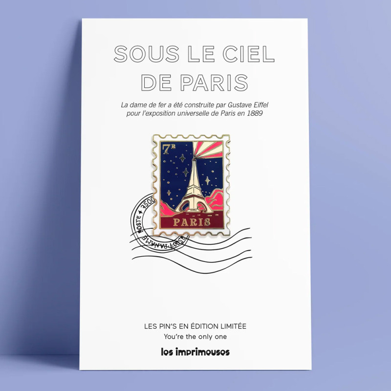 Pin’s Paris 7 Sous le Ciel de Paris Les Imprimeuses rendent hommage à la Tour Eiffel