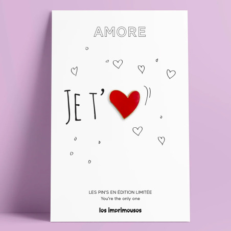 Pin’s Amour Cœur Rouge, Les Imprimeuses signent l'amour et de passion.