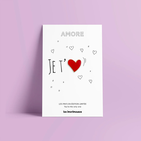 Pin’s Amour Cœur Rouge, Les Imprimeuses signent l'amour et de passion.