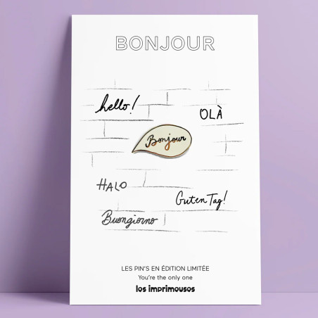 Bonjour, le pin's positif et tendance pour illuminer vos journées avec es Imprimeuses.