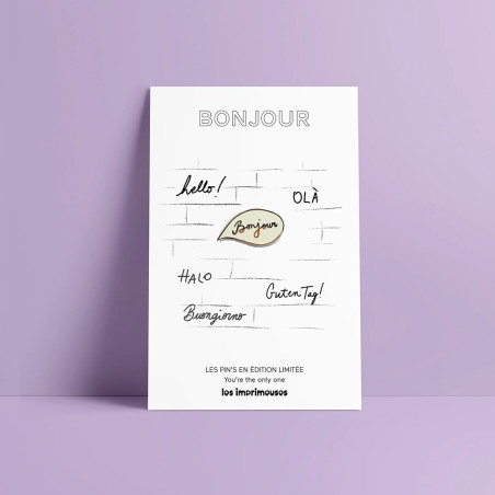 Bonjour, le pin's positif et tendance pour illuminer vos journées avec es Imprimeuses.
