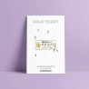 Pin’s Ticket de Métro, le Golden Ticket des Les Imprimeuses, pour se déplacer dans l'univers parisien.