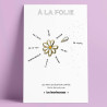 Double Pin’s Marguerite À la Folie Les Imprimeuses, fleur délicate et romantique aux couleurs lumineuses.