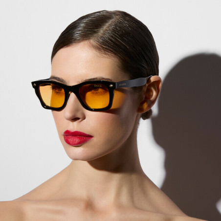 Lunettes de Soleil Seletti x OKKIA - Dakota Black OKS02BY – monture tendance aux lignes affirmées et protection UV