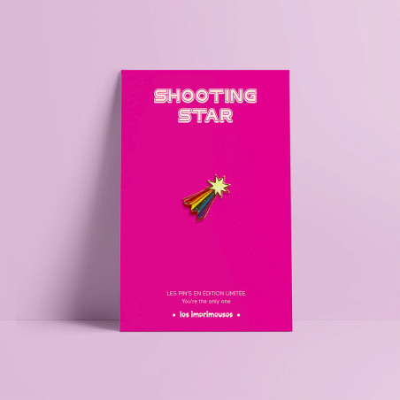 Pin’s Star Shooting, étoile filante élégante porteuse de rêves et d'inspiration by Les Imprimeuses.
