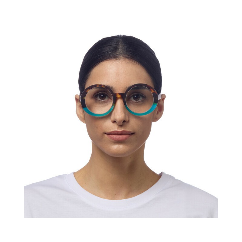 Lunettes de lecture Okkia - Laura Havana Blue - OK024HB – élégance contemporaine et confort visuel au quotidien
