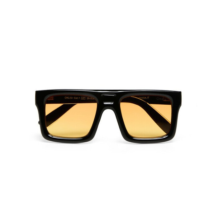 Lunettes de Soleil OKKIA CLUB - Vulcano Black OKL03BY – monture aux lignes équilibrées et allure tendance
