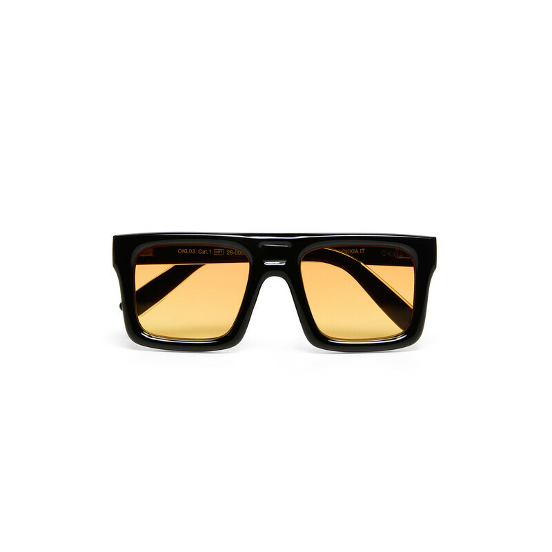 Lunettes de Soleil OKKIA CLUB - Vulcano Black OKL03BY – monture aux lignes équilibrées et allure tendance